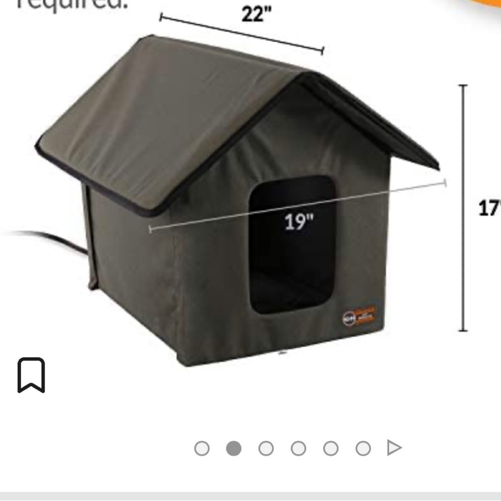 Heated outdoor/indoor cat bed house